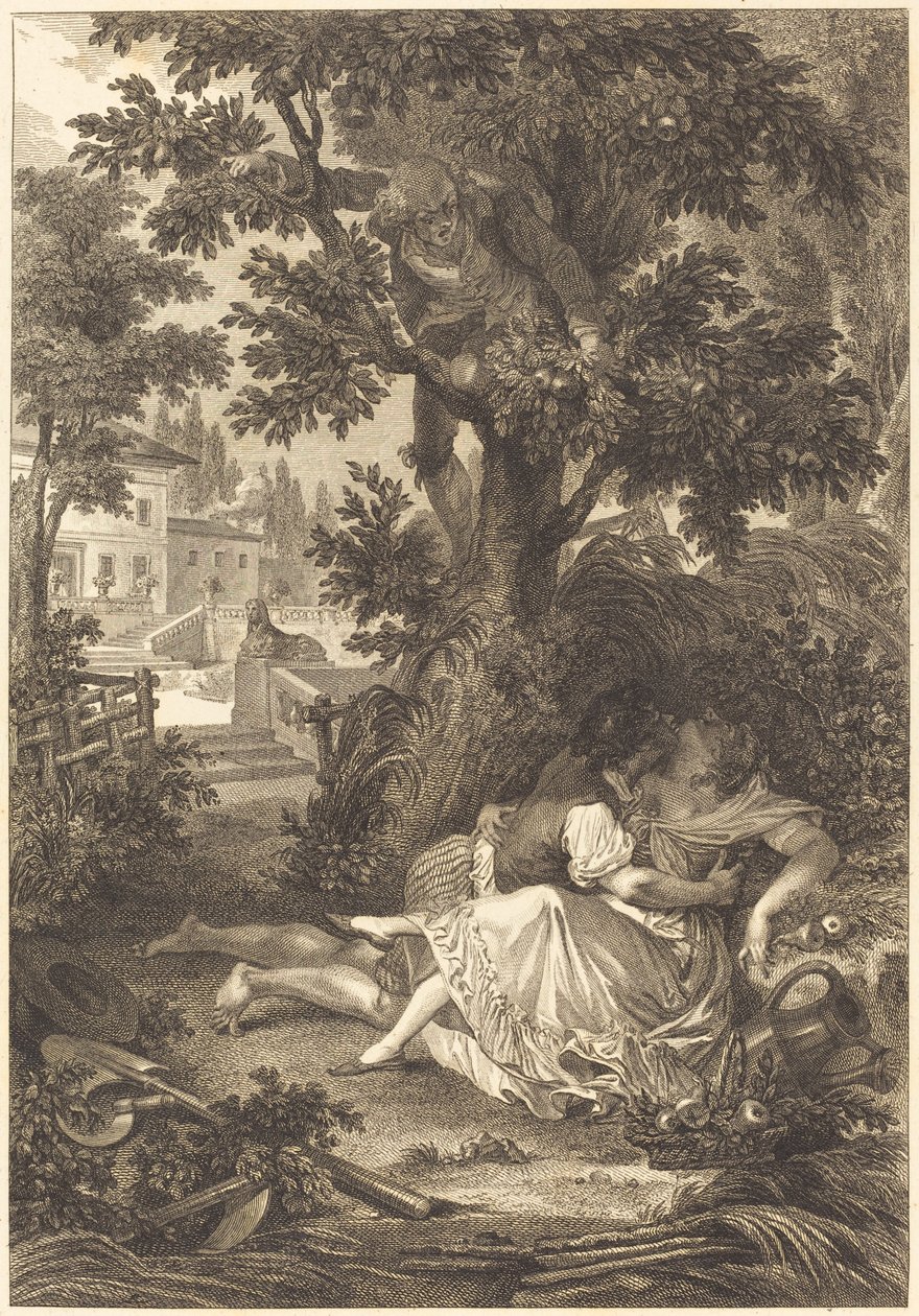 La gageure des trois commères: Le poirier - after Jean Baptiste Mallet