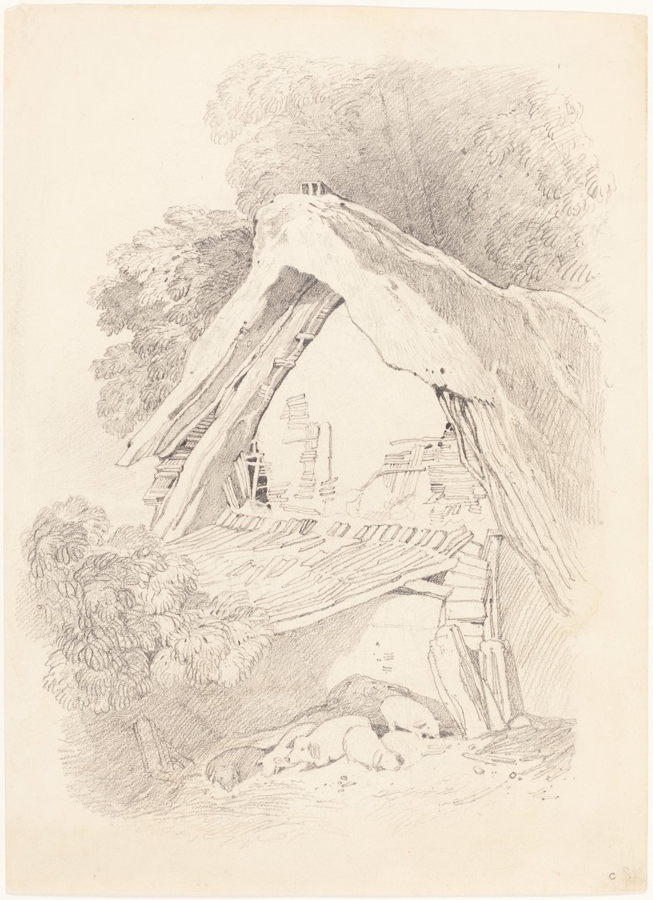 Cottage à Diss - after John Sell Cotman British 19th Century
