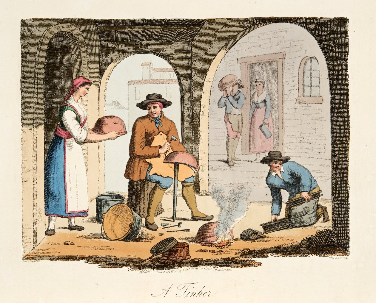 Un rétameur itinérant, de Scènes italiennes, représentant les mœurs, coutumes et divertissements des différents États d