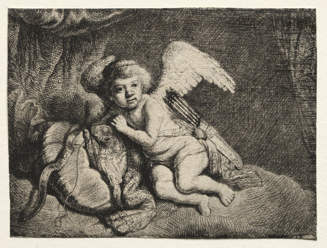 Cupidon au repos - after Rembrandt van Rijn