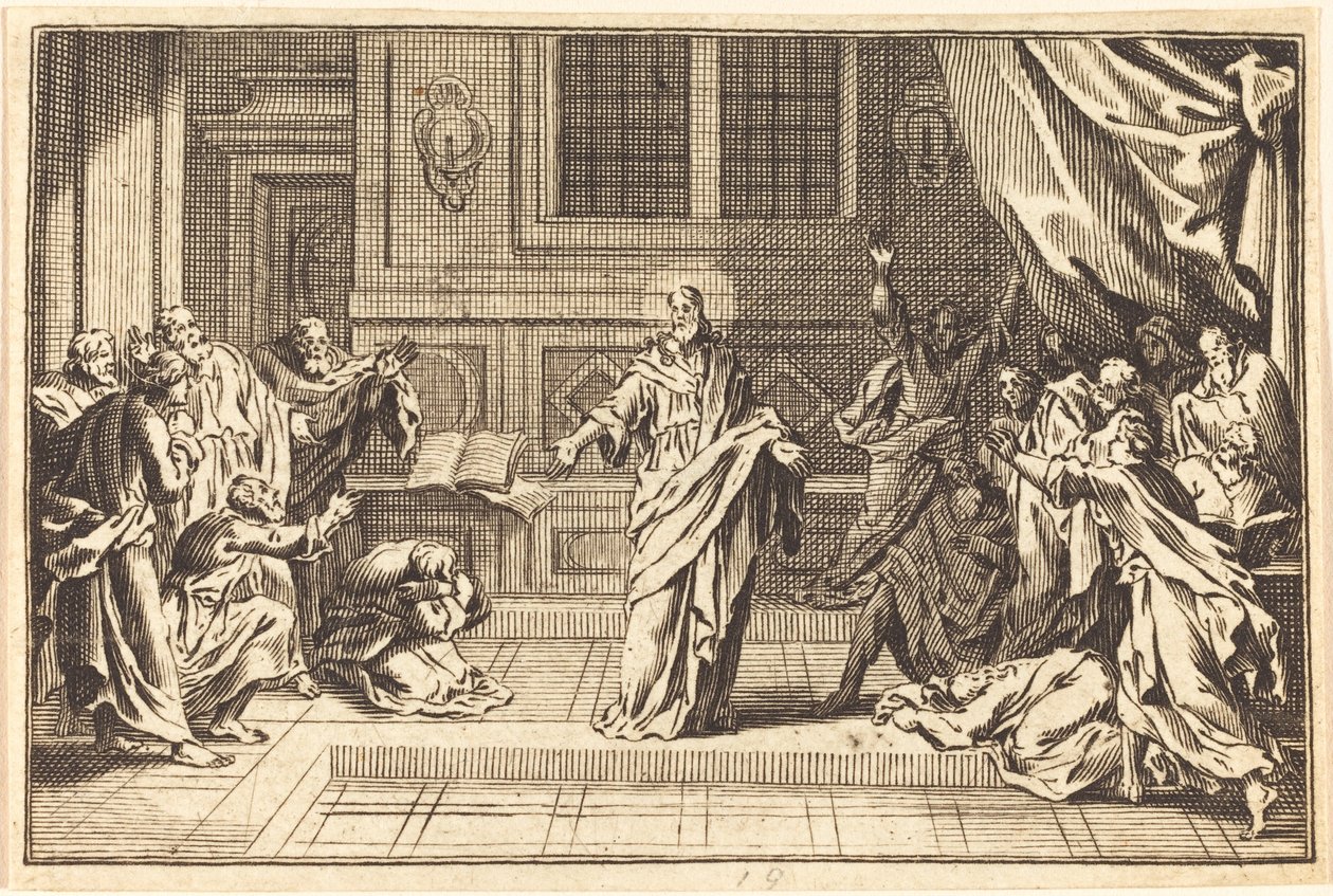 Christ apparaissant à ses disciples - after Sébastien Le Clerc I