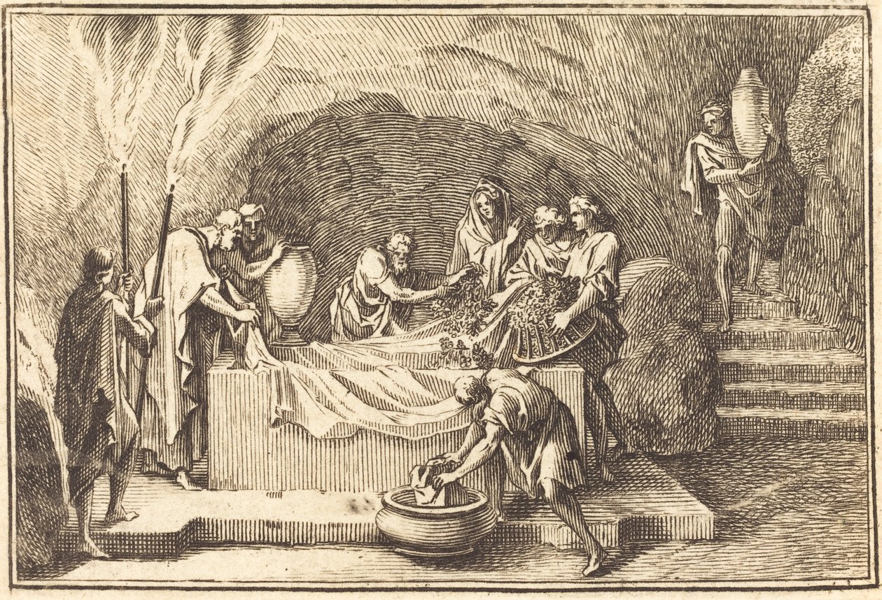 Le corps du Christ couvert de fleurs et de parfum - after Sébastien Le Clerc I