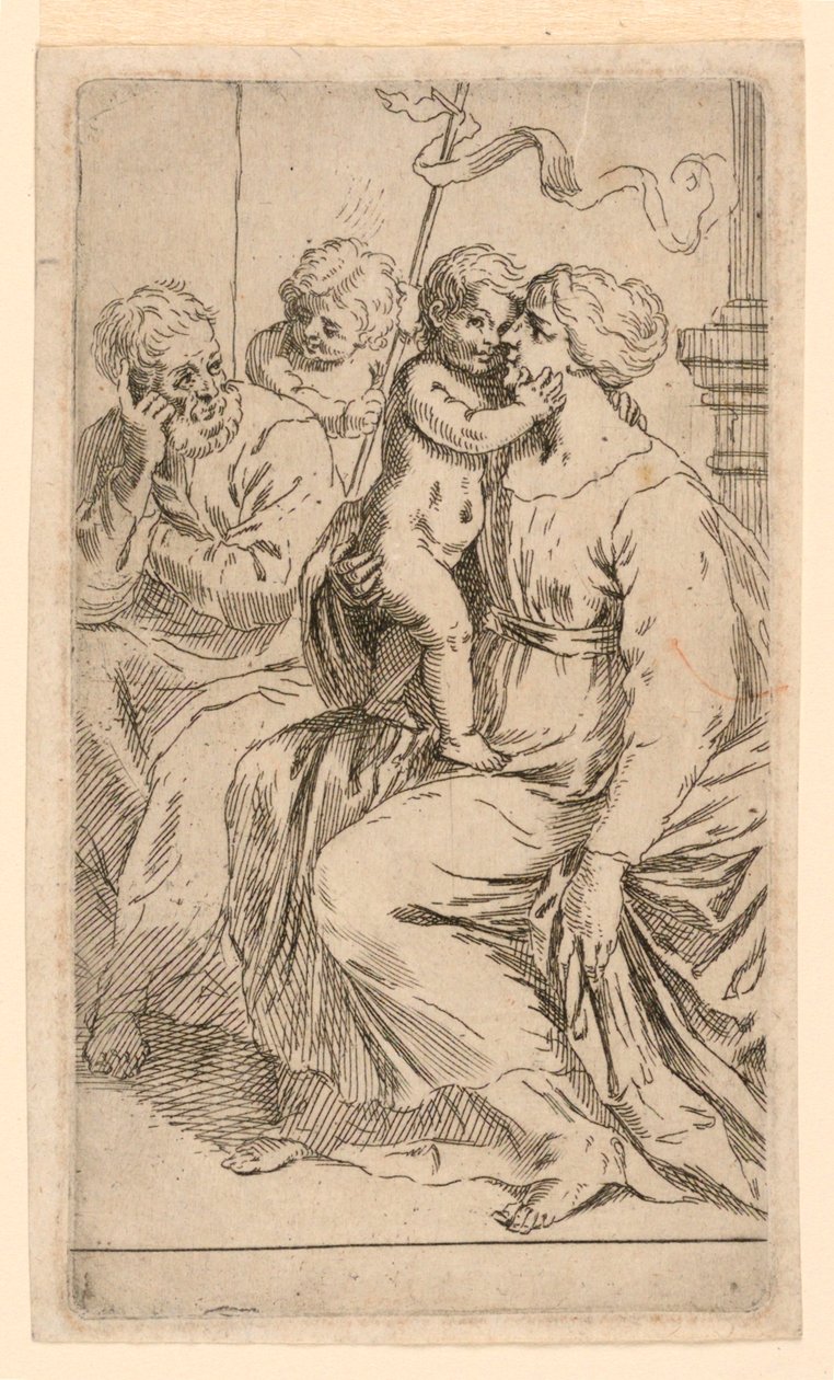 La Sainte Famille avec Saint Jean - after Simone Cantarini