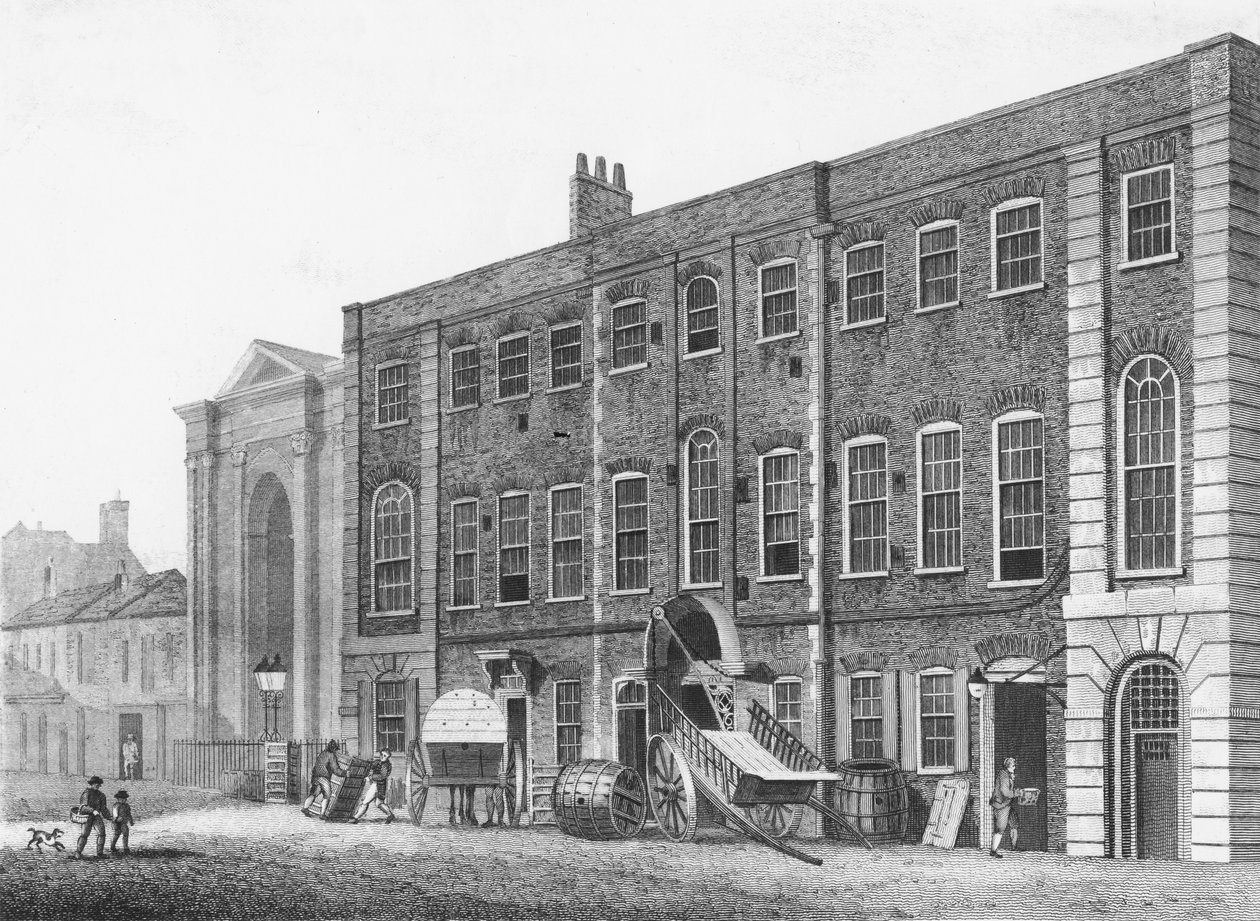 Vue sud du Théâtre Royal dans Portugal Street, Lincolns Inn Fields, 1811 - Thomas Hosmer after Shepherd