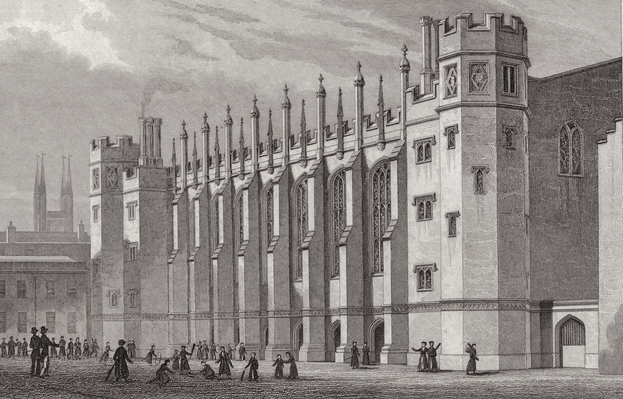 La Nouvelle Salle, Christs Hospital, 1828 - Thomas Hosmer after Shepherd