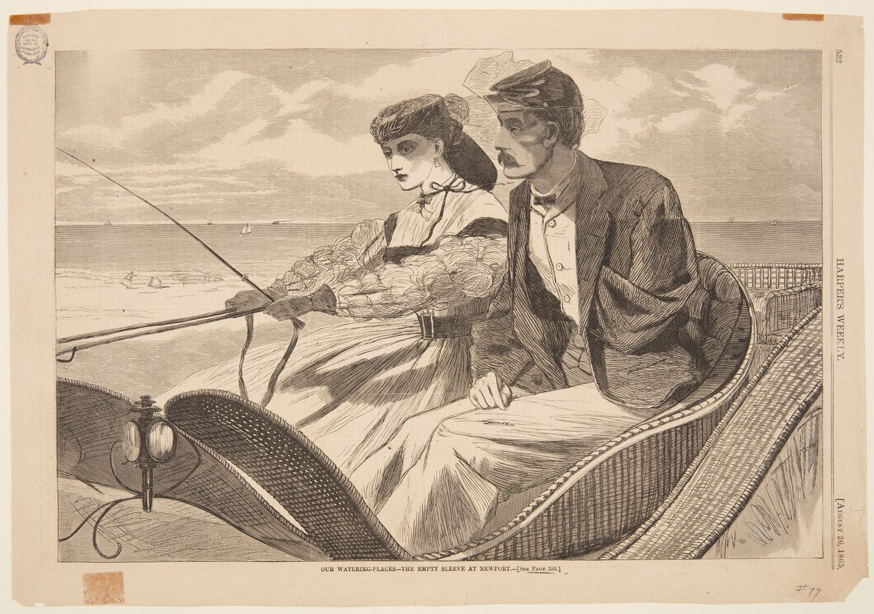 Nos lieux de baignade - La manche vide à Newport - after Winslow Homer