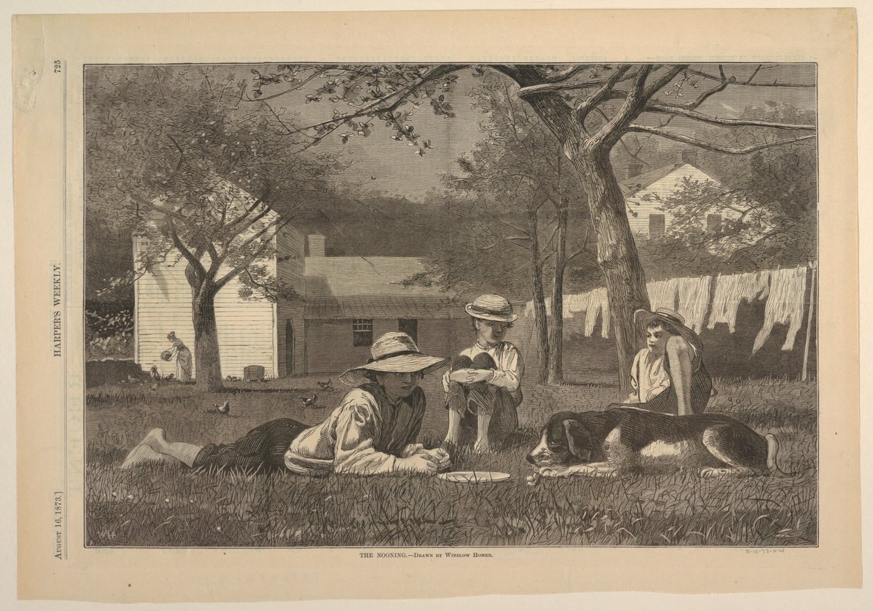 La pause de midi - after Winslow Homer