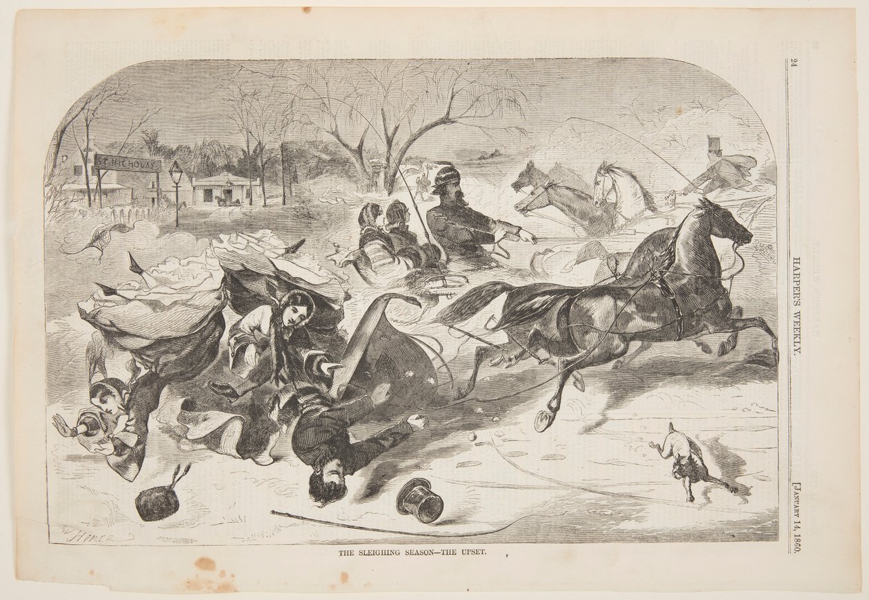 La saison des traîneaux – Le renversement - Winslow Homer