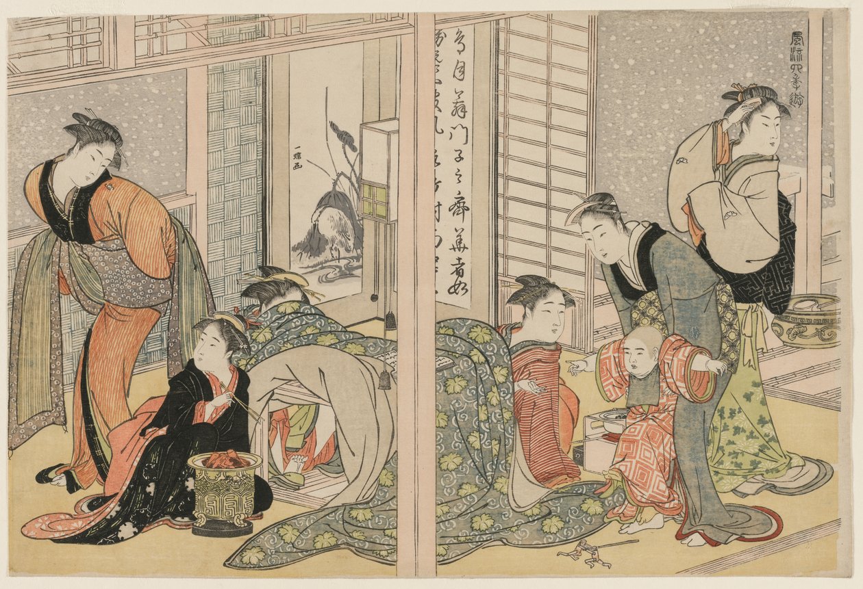 Les plaisirs élégants des quatre saisons - attributed to Kitagawa Utamaro