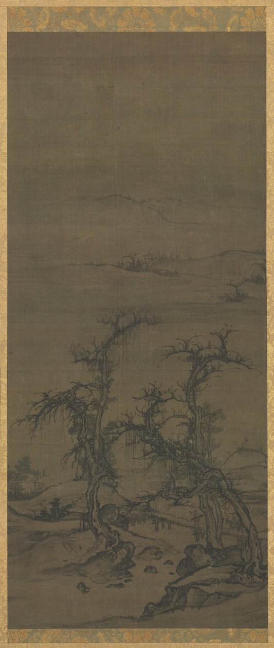 Portant un Qin en visite - attributed to Luo Zhichuan