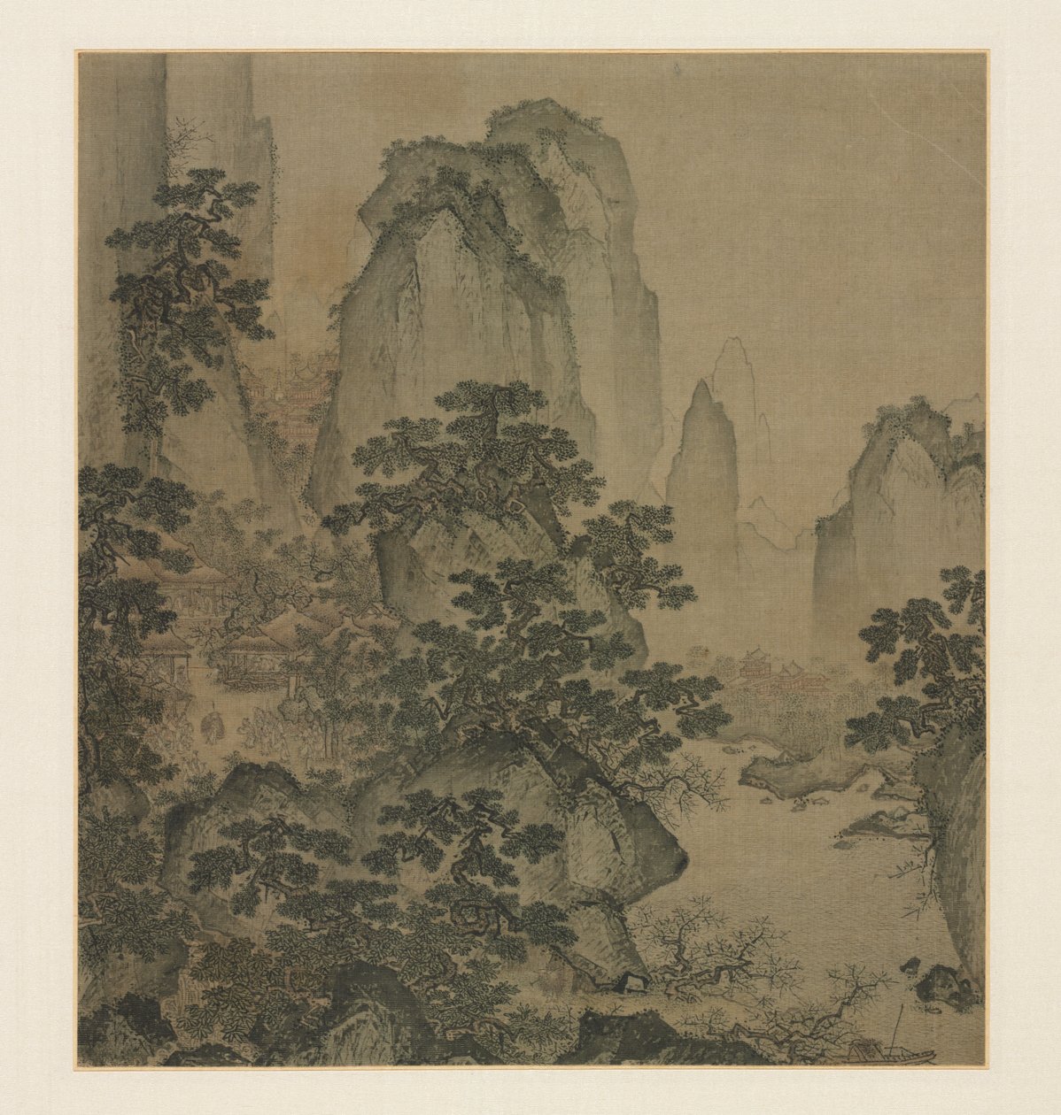 Le Havre du Printemps des fleurs de pêcher - attributed to Shi Rui