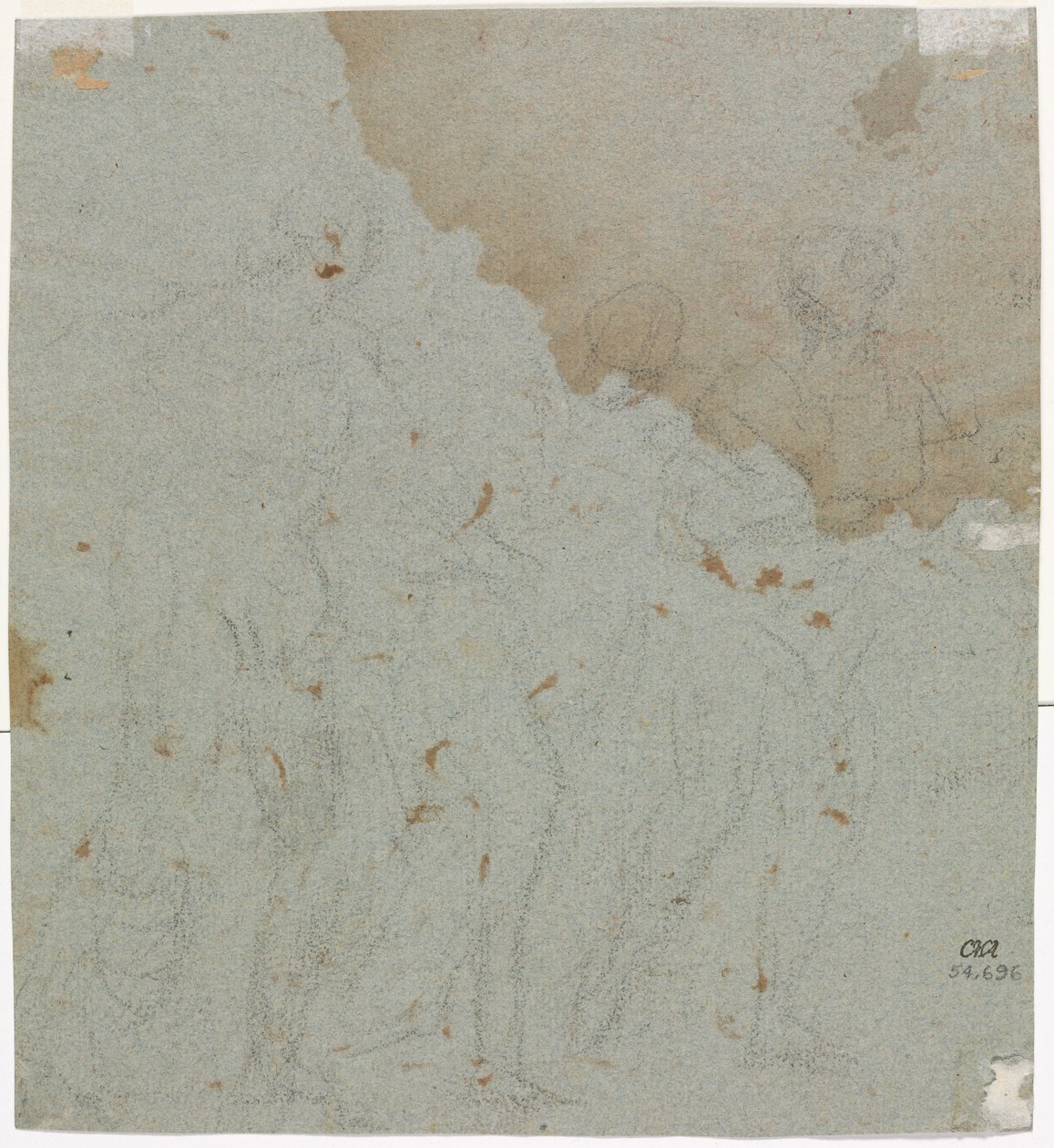 Esquisse pour Lot et ses filles (verso) - circle of Pietro da Cortona