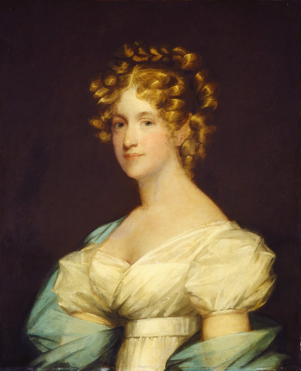 Charlotte Morton Dexter (Mme Andrew Dexter) - completed by an unknown artist Gilbert Stuart