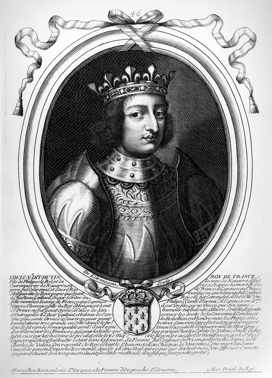 Louis X (1289-1316) le Hutin, roi de France et de Navarre, de 