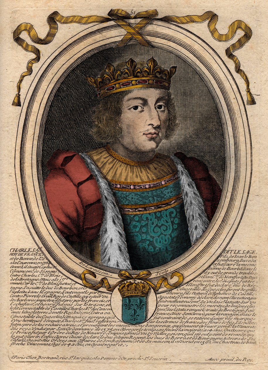 Portrait de Charles V le Sage (1338-1380) - de Larmessin