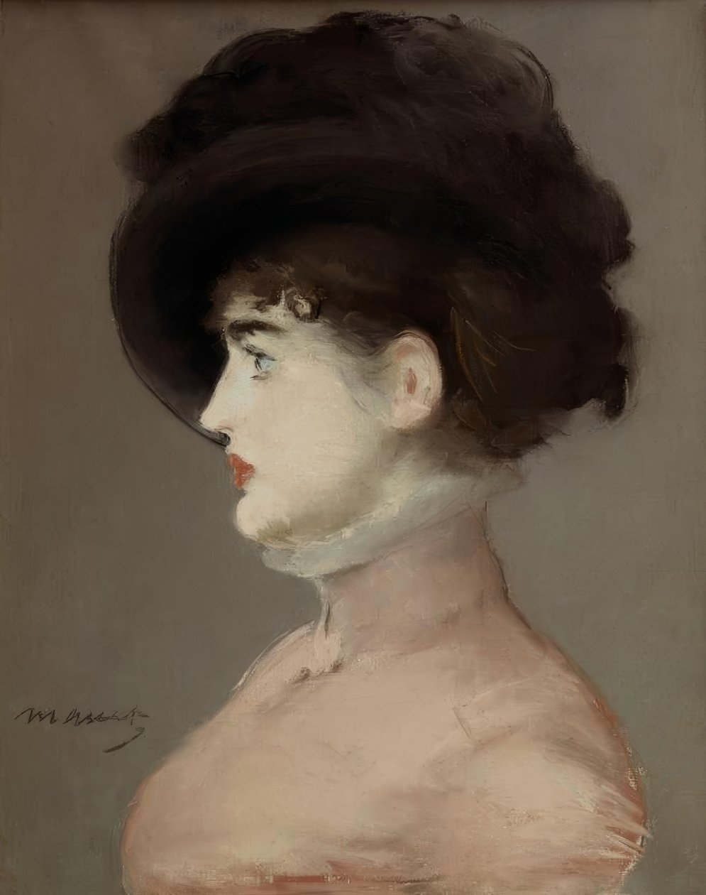 La femme au chapeau noir: Portrait d