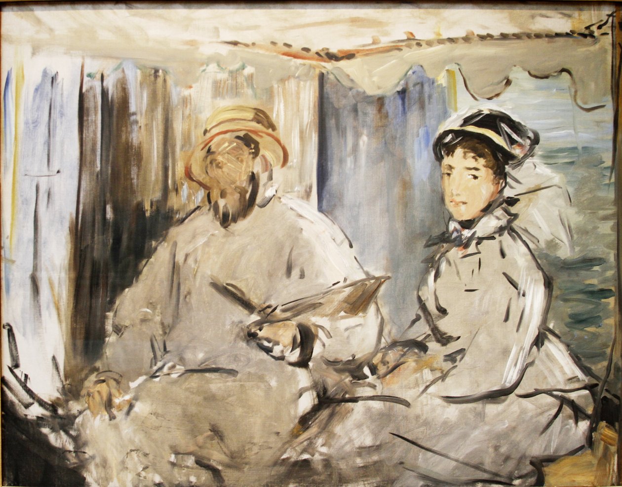 Monet dans son Atelier - Édouard Manet
