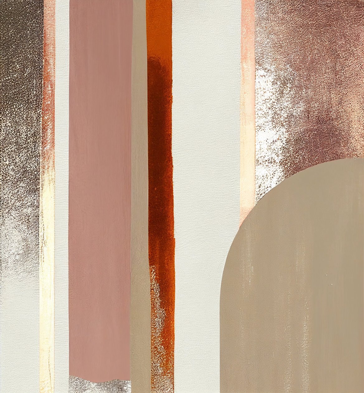 Peinture numérique, lignes abstraites marron - F. Abderrahim
