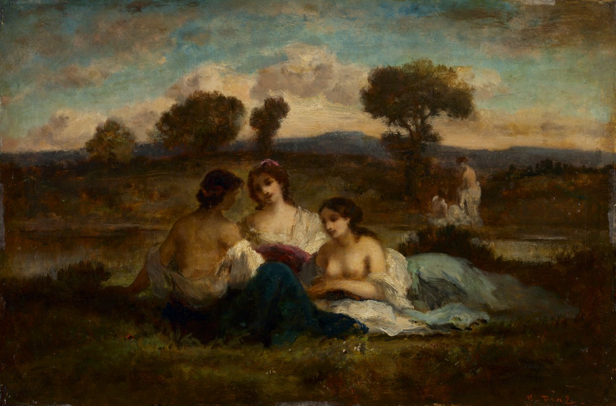Les Baigneurs - imitator of Narcisse Diaz de la Peña