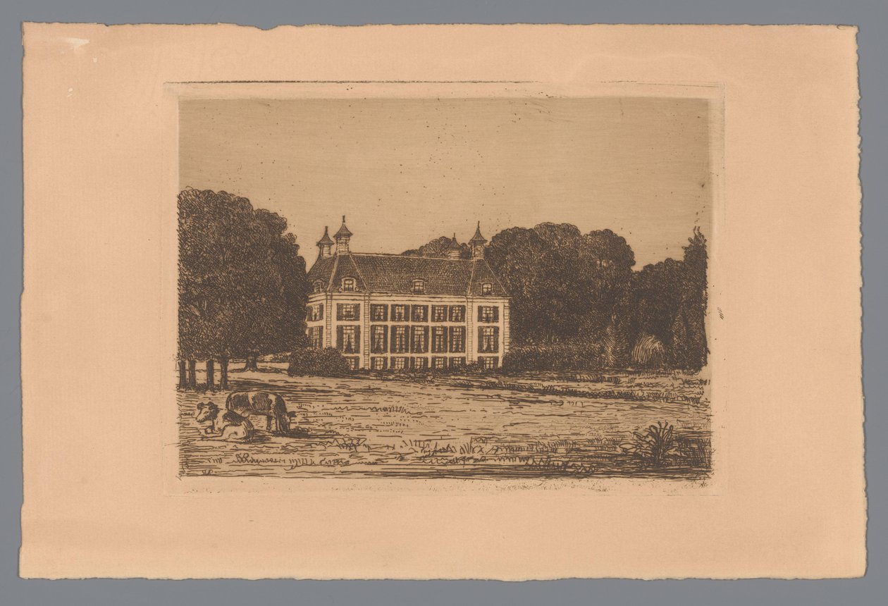 Vue depuis un pré sur le domaine Waterland - jonkheer Barthold Willem Floris van Riemsdijk