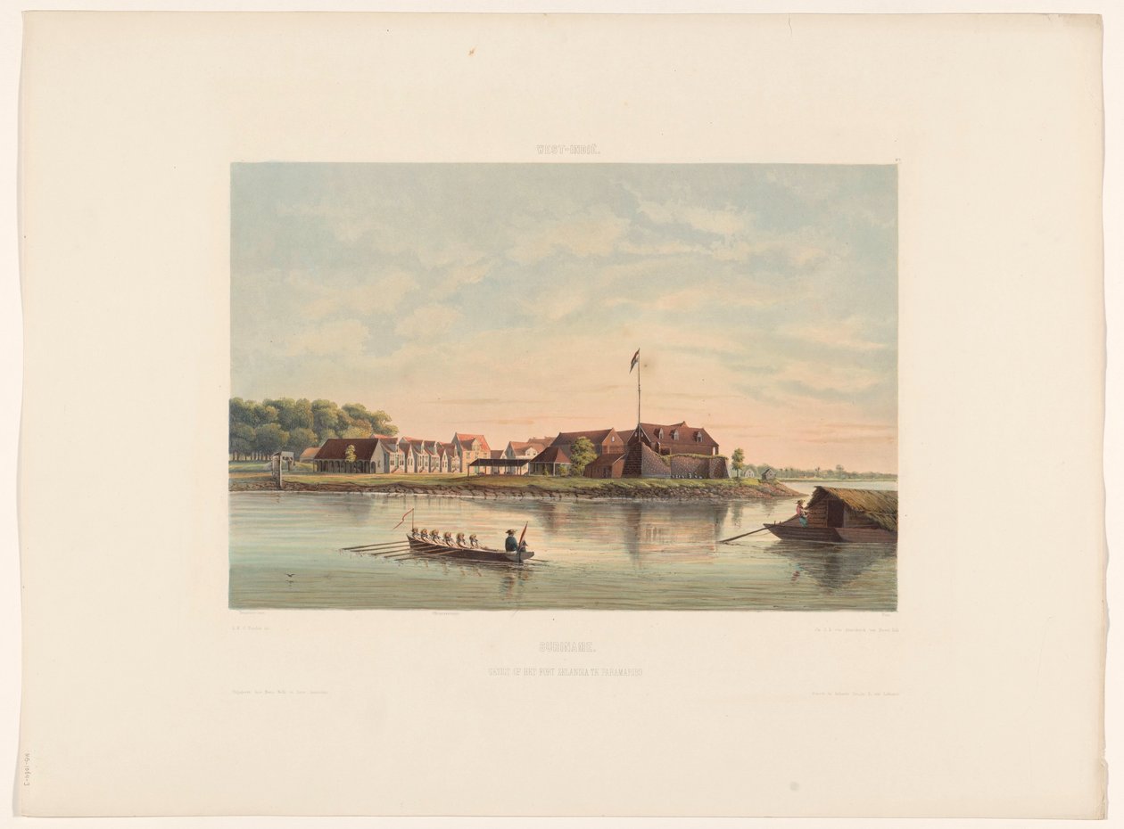 Fort Zeelandia à Paramaribo. Suriname. Vue du Fort Zeelandia à Paramaribo - jonkheer Jacob Eduard van Heemskerck