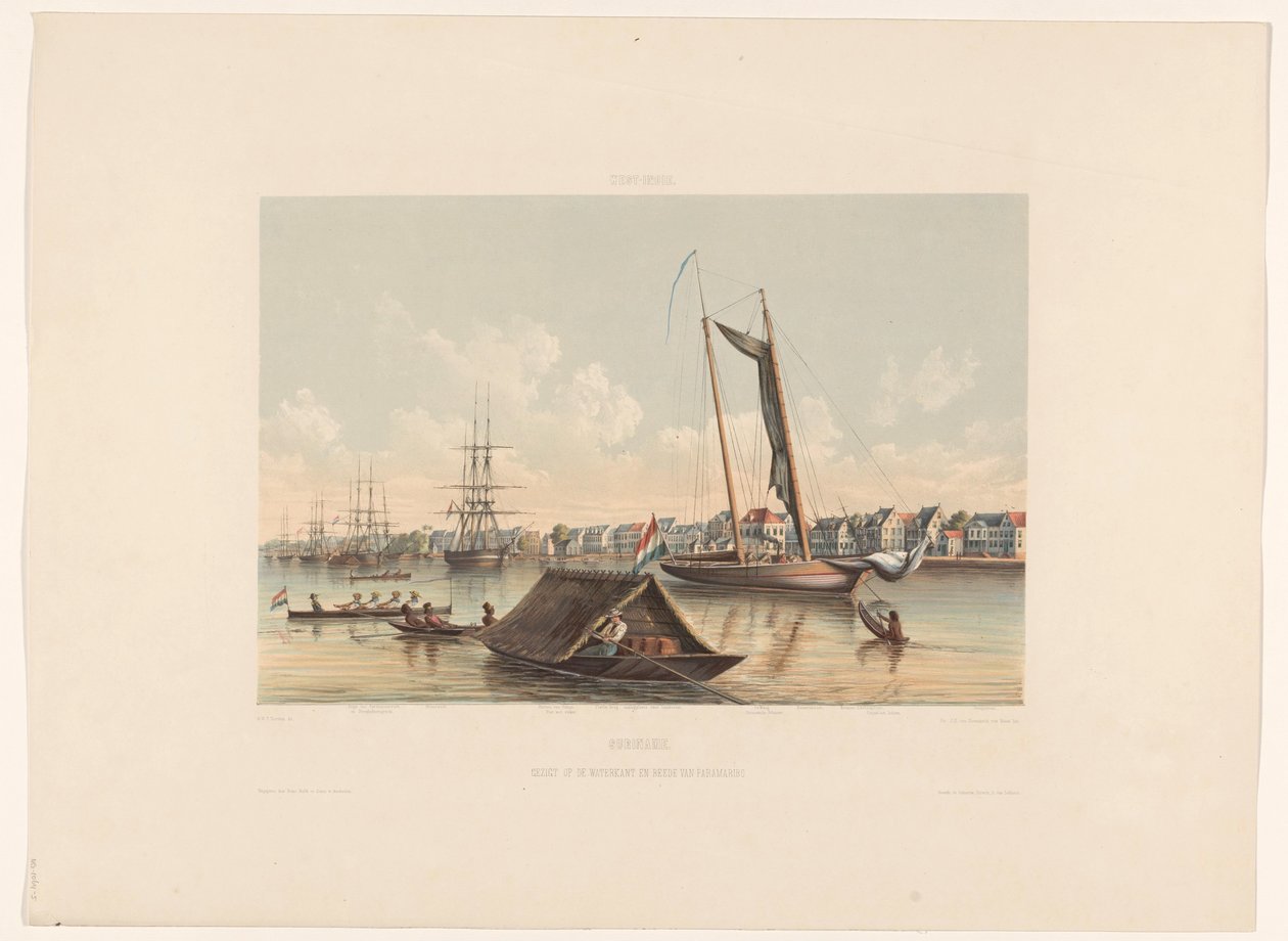 Rive et rade à Paramaribo, Suriname - jonkheer Jacob Eduard van Heemskerck