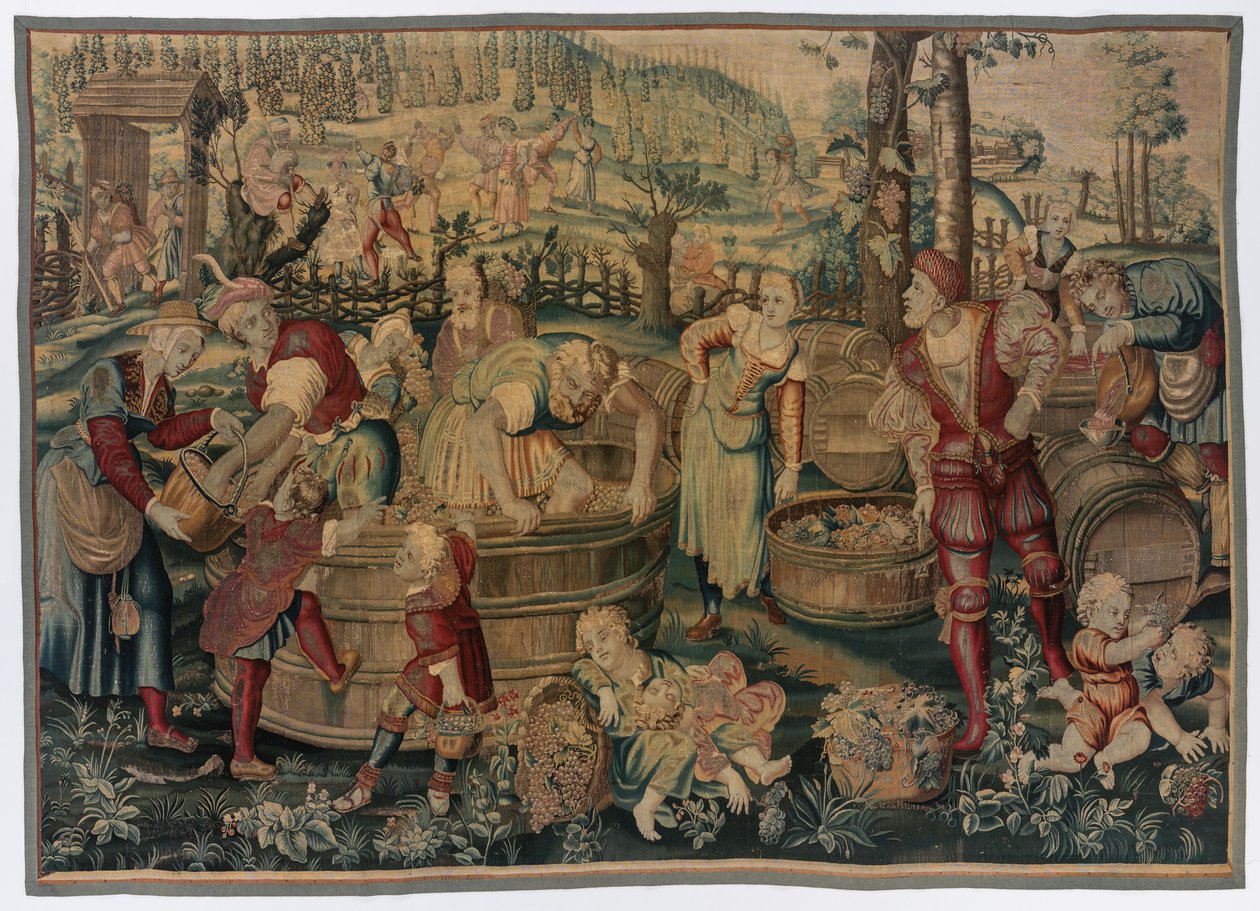 Automne : scène de vendange - possibly by Gobelins Manufactory
