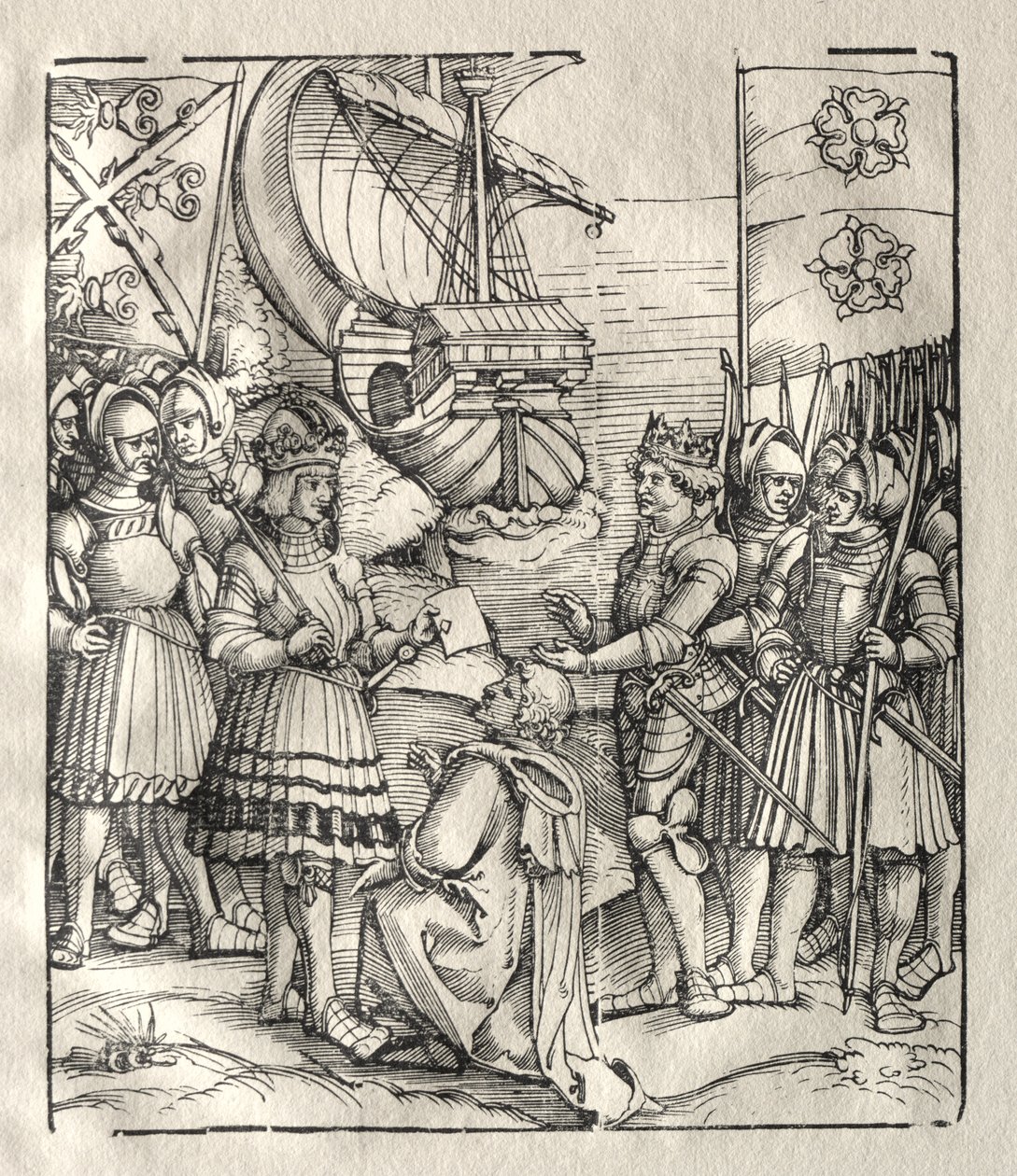Maximilien fait la paix avec Henri VII - possibly by Peter Flötner