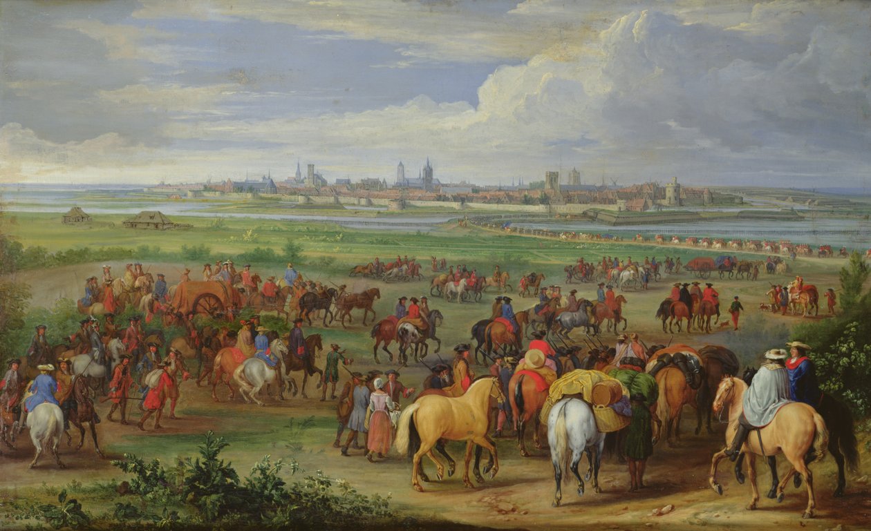 Napoléon (1769-1821) et ses troupes dans le désert pendant la campagne d
