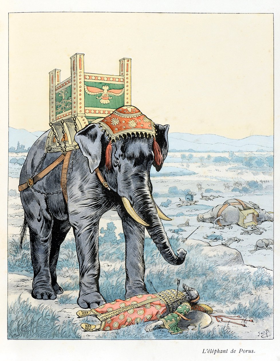 Illustration du livre « A la gloire des bêtes » texte de A Fabre, dessins de Jacques Marie Gaston Onfray de Breville dit JOB (1858-1931): L