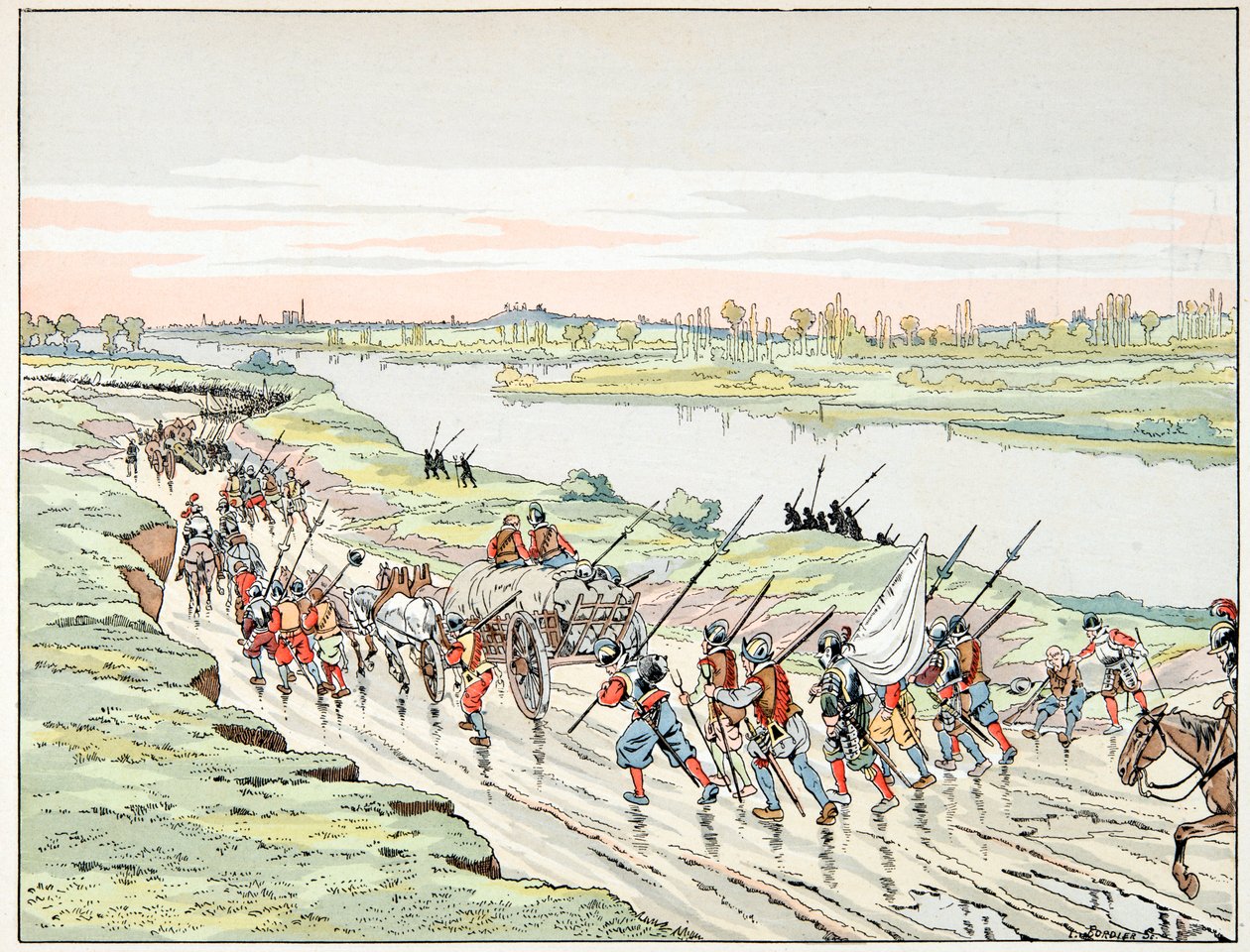 Illustration tirée du livre « Le bon roy Henri », illustrée par Jacques Marie Gaston Onfray de Bréville dit JOB (1858-1931) : Henri IV est à Paris - pseudonym for Onfray de Breville Jacques Job