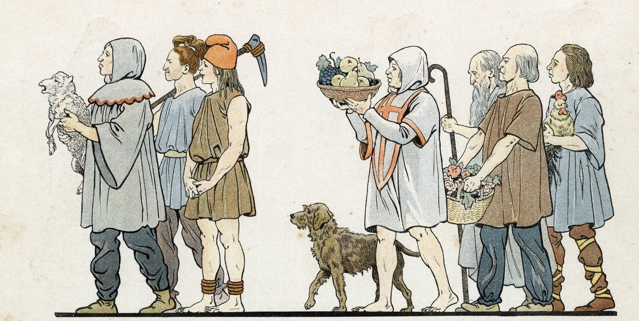 Dans « La France, son histoire racontée par G. Montorgueil, illustrée par Job » 1896. Collection privée - pseudonym for Onfray de Breville Jacques Job