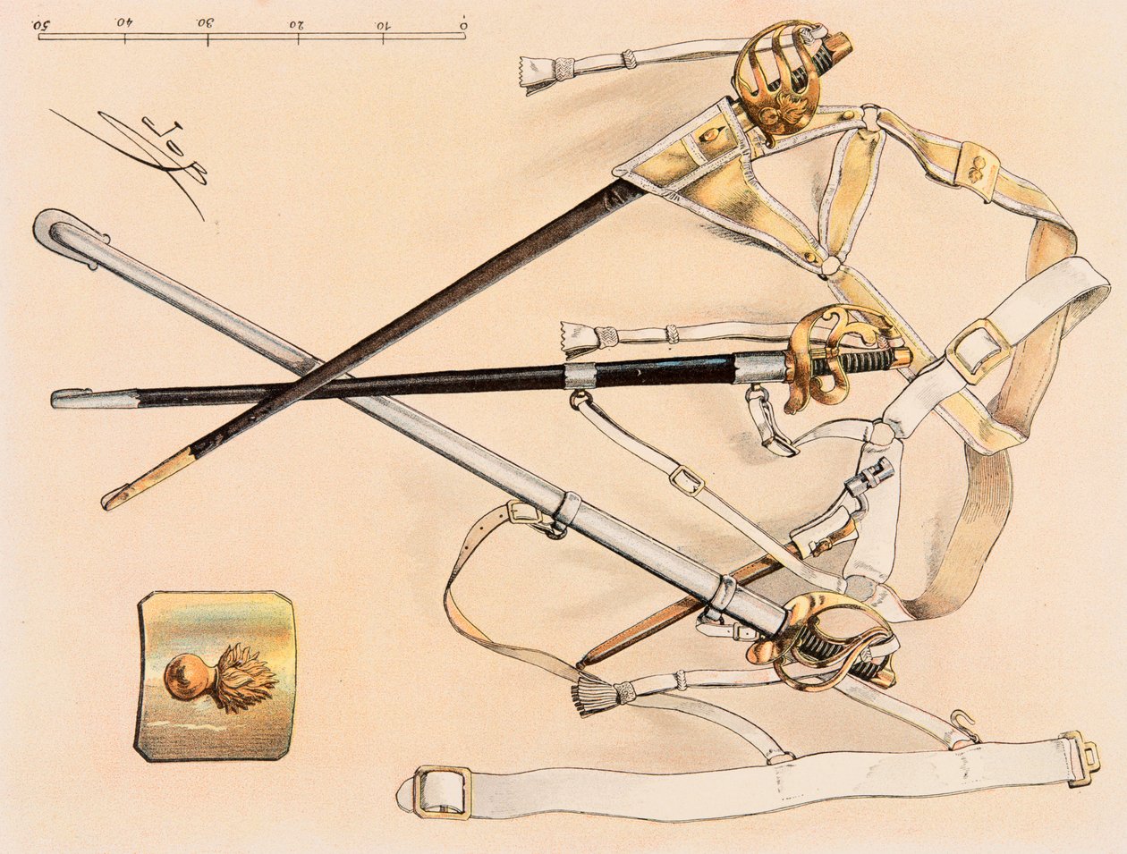Tenue des troupes françaises à toutes les époques : Sabre de cavalerie, Collection privée - pseudonym for Onfray de Breville Jacques Job