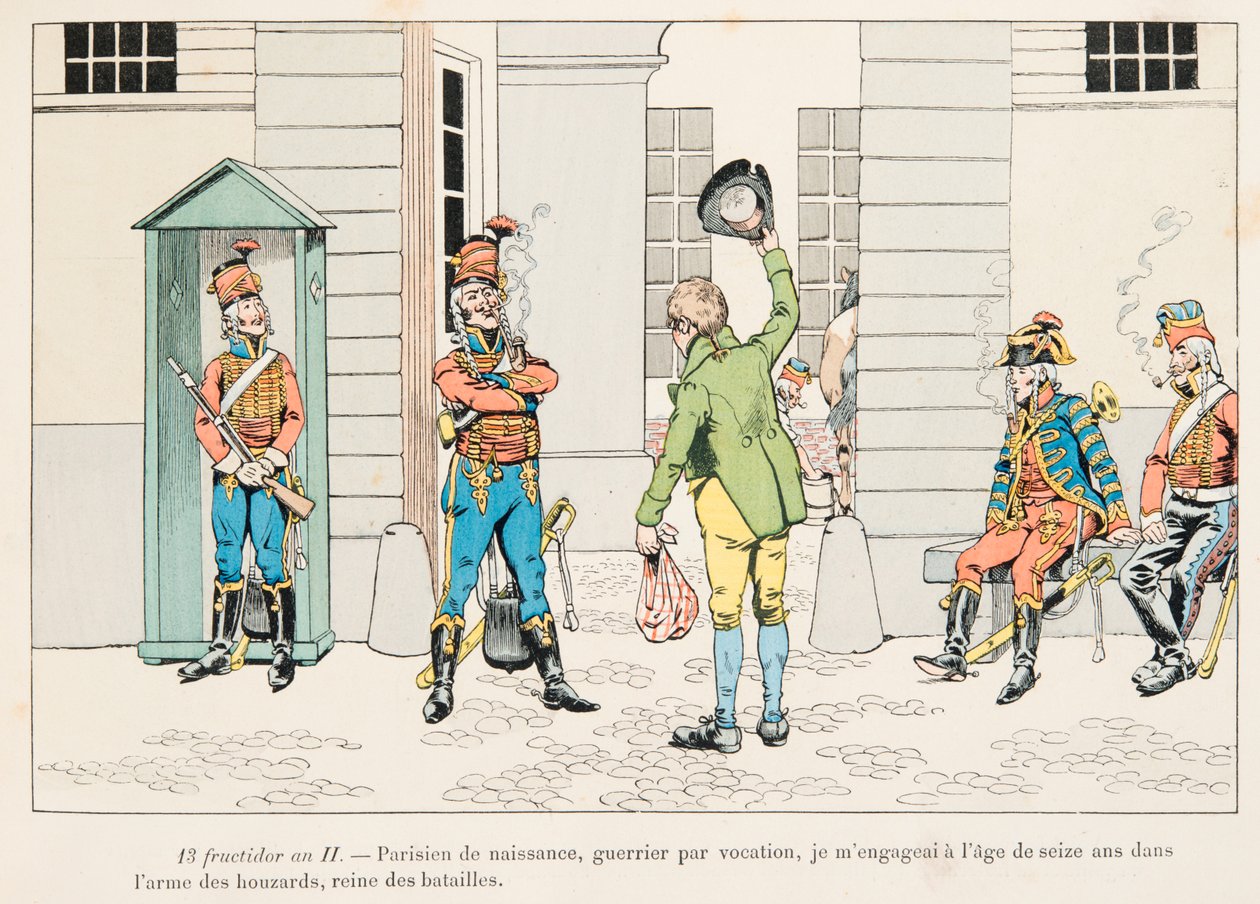 Jeune homme engagé dans les hussards pendant la Révolution française - pseudonym for Onfray de Breville Jacques Job