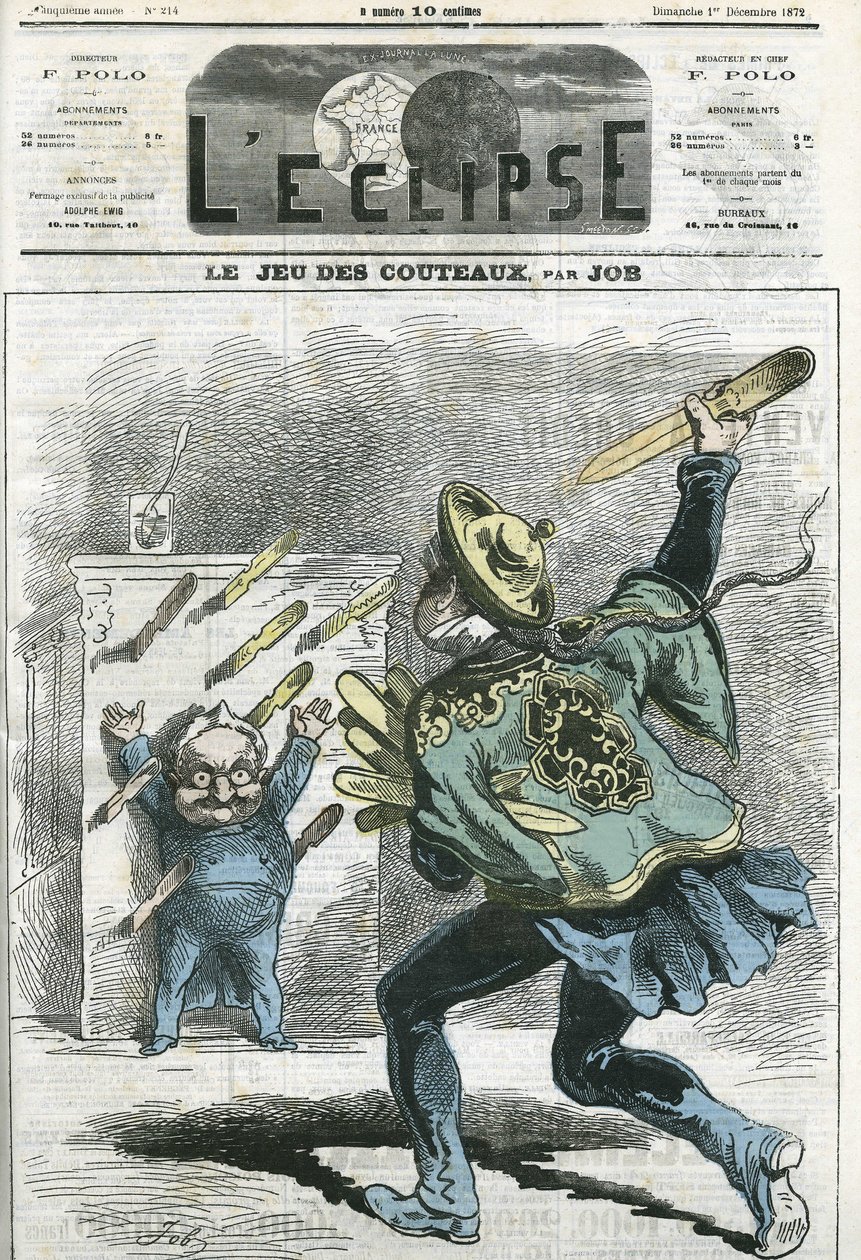 Le jeu des couteaux, Adolphe Thiers (1797-1877), historien et homme d