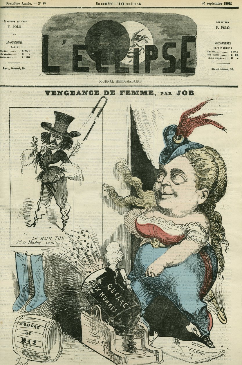 Olympe Audouard (1830-1890), féministe française et son ennemi Jules Barbey d