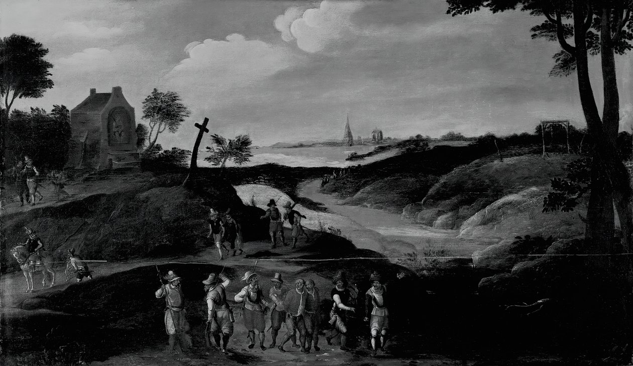 Paysage avec figures - the younger Joos de Momper