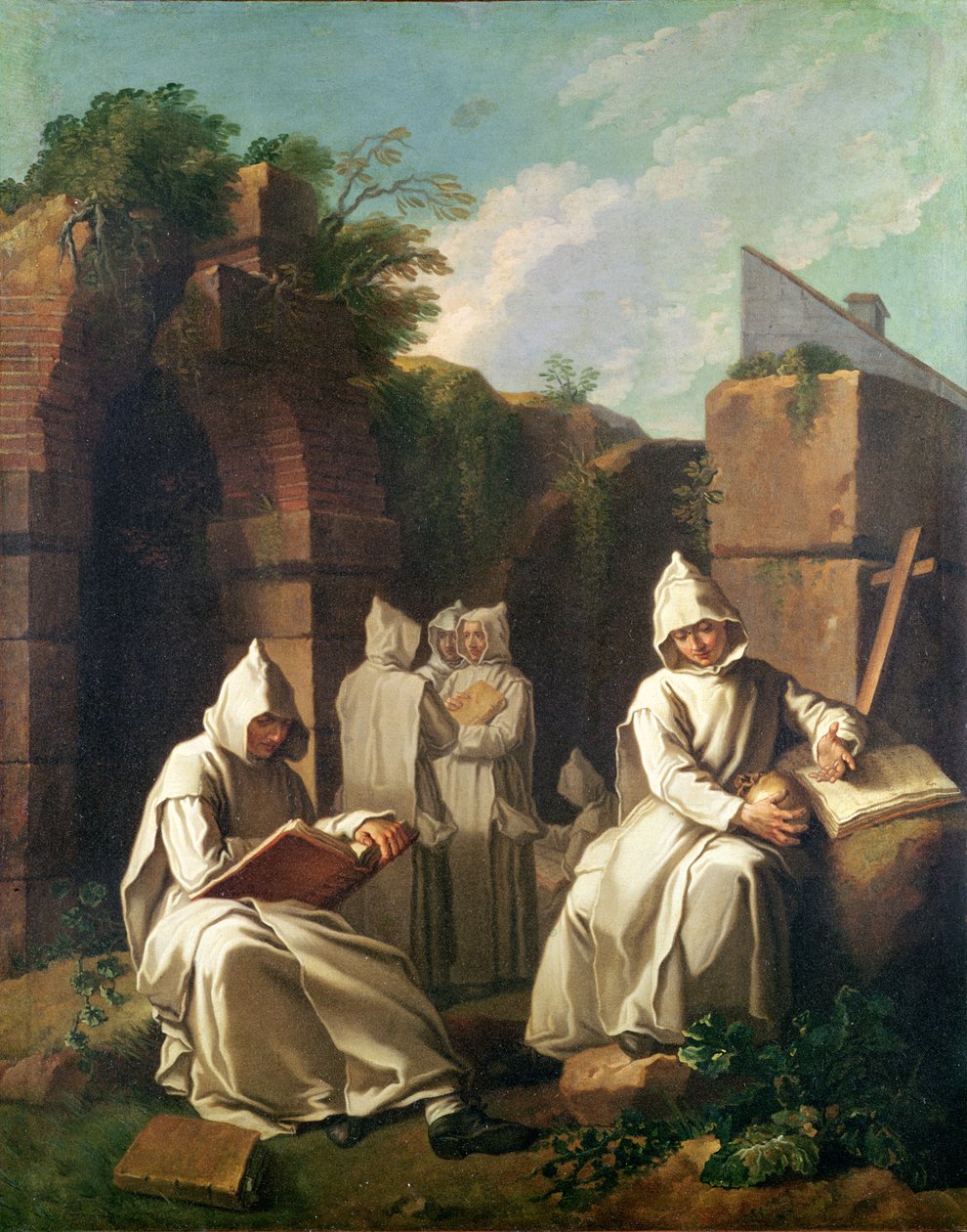 Moines chartreux en méditation - Étienne Jeaurat