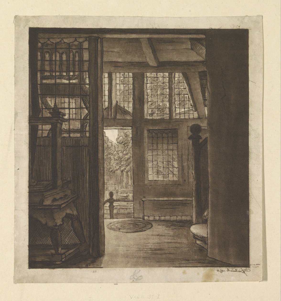 Intérieur de la maison de Rembrandt - weduwe Dietrich