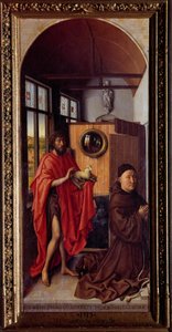 Saint Jean-Baptiste et le frère franciscain Henri de Werl - Master of Flémalle