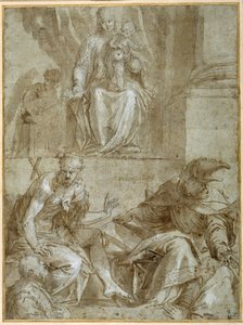 Vierge et Enfant en trône avec Saint Jean-Baptiste, vers 1548