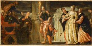 Esther devant Assuérus (peinture sur toile) - (1528-88) Veronese