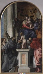 Madone et enfant en majesté, Saint Jean-Baptiste enfant, Saint Joseph, Saint Jérôme, Sainte Justine et Saint François