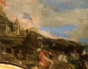 Antonio Loredan libérant Scutari par Paolo Veronese, détail, Sala del Maggior Consiglio, Palais des Doges, Venise - (1528 88) Veronese
