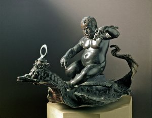 Le nain Morgante Braccio di Bartolo, le nain de Cosme Ier de Médicis (Cosme Ier de Médicis). Sculpture en bronze par Giambologna (Giovanni da Bologna ou Jean de Bologne ou Boulogne)