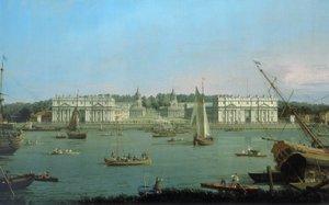 Hôpital de Greenwich, vu de la rive nord de la Tamise
