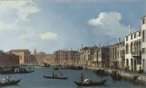 Vue du canal Santa Chiara, Venise, vers 1730 - (1697 1768) Canaletto