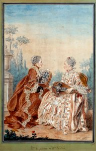 Madame de Julienne et Madame de Serre faisant de la musique