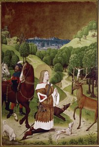 Conversion de Saint Hubert - (active c.1463 c.1490) Master of Wilten