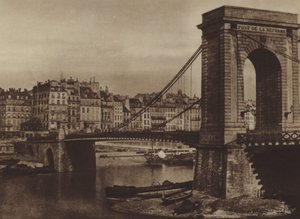 Le Pont Louis-Philippe, Pont de la Réforme pendant la Révolution de 1848 - (after) French Photographer